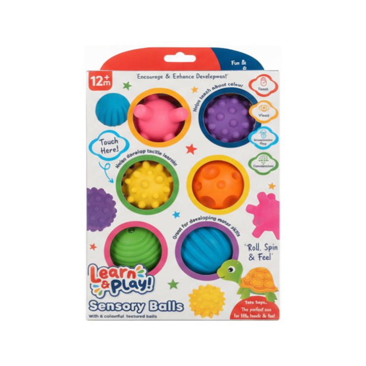 Assorted Baby Sensory Balls 6 Piece Set