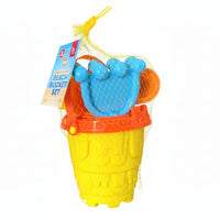 6pc Beach Bucket Set Yellow – Kids Sand Play Toy Set