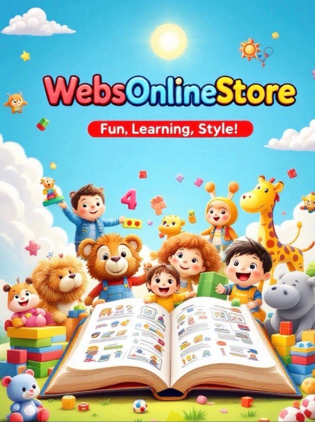 WebsOnlineStore blog featuring kids toys, clothing, art supplies, and creative products