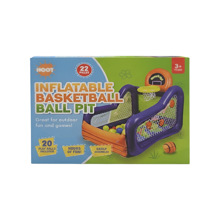 Inflatable Basketball Pit 22pc Ball Play Set