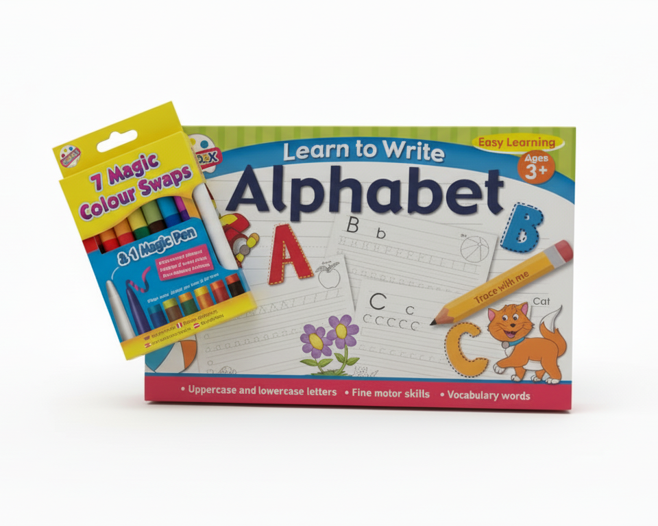Learn to Write - Alphabet and 7 Magic Colour Swap Pens