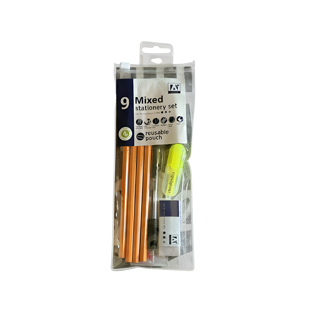 9pc Mixed Stationery Set