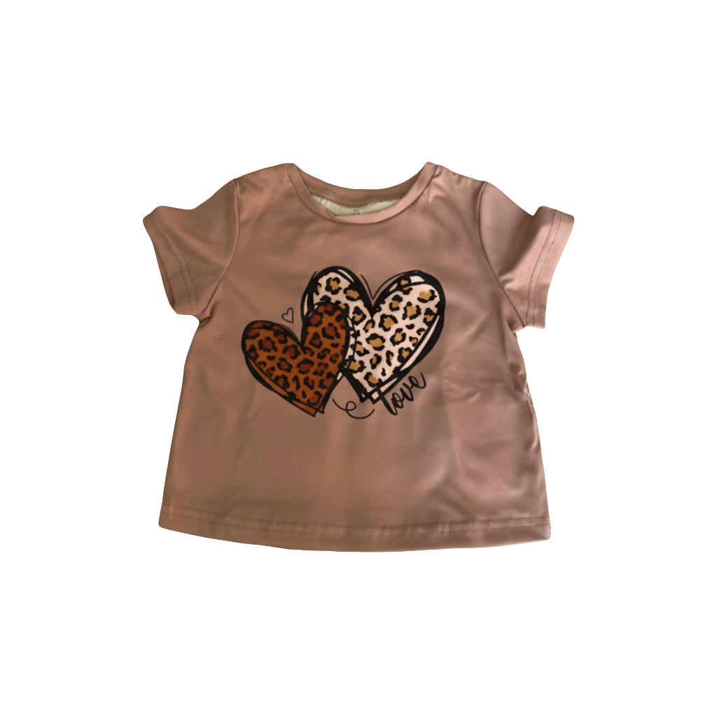 Girls Brown Love T Shirt