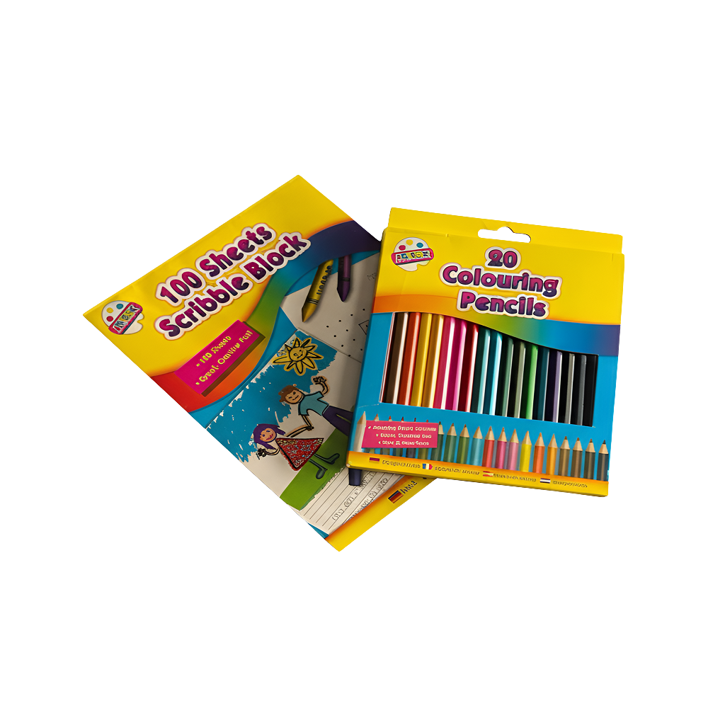 Bundle - Scribble Pad and 20 Colouring Pencils