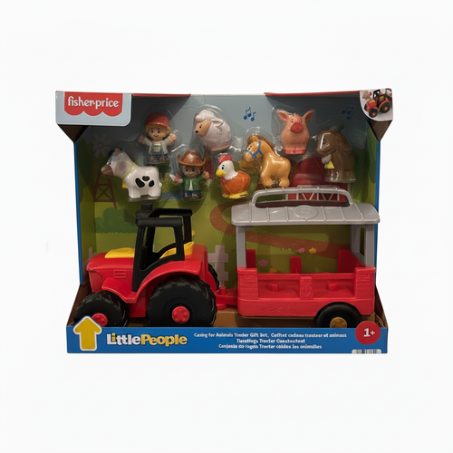 Little People Animal Tractor Gift Set with tractor and farm animal figures for imaginative play and learning.