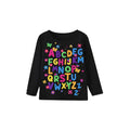 Girls Long Sleeve Casual Top - 'Alphabet Print'