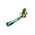 Green Funny Face Keychain for Kids, a fun collectible accessory for bags and keys.