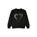 Girls Black Heart Butterflies Sweatshirt