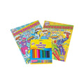Kids Colouring Bundle – 2 Superhero Books & 20 Colour Pencils