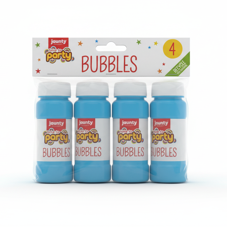 Party Non-Toxic Bubbles (4 Pack)