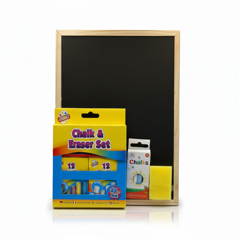 A4 Chalk Board Set with Chalk & Eraser Pack