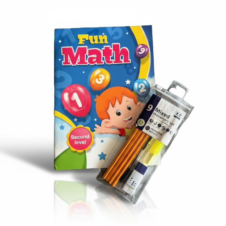 Fun Math – Second Level Workbook with 9pc Stationery Set
