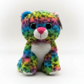 Super Soft Glitter Eyes Rainbow Leopard Soft Toy