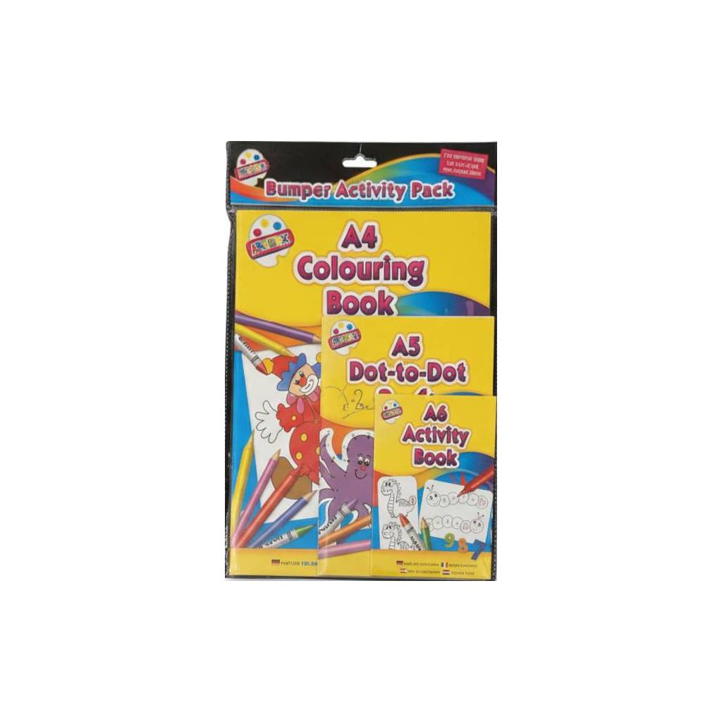 Colouring & Activity Book Set (3 Pack) – Mixed Sizes