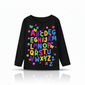 Girls Long Sleeve Casual Top - 'Alphabet Print'