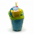 Beach Bucket & Sand Tools Set (6pc) – Blue