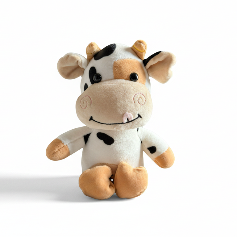 Cuddly Plush Cow Toy – Soft Stuffed Animal for Kids