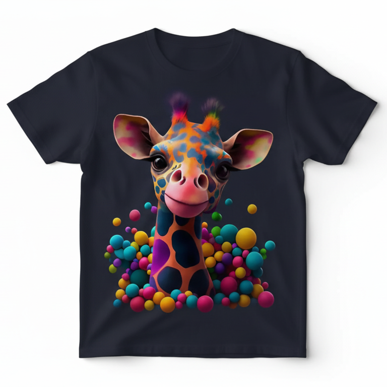 Girls' Giraffe' Print T-Shirt