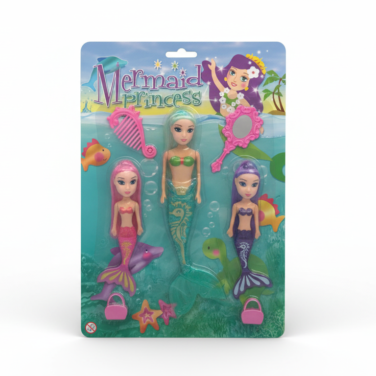 Mermaid Princess Beauty Play Set - Green