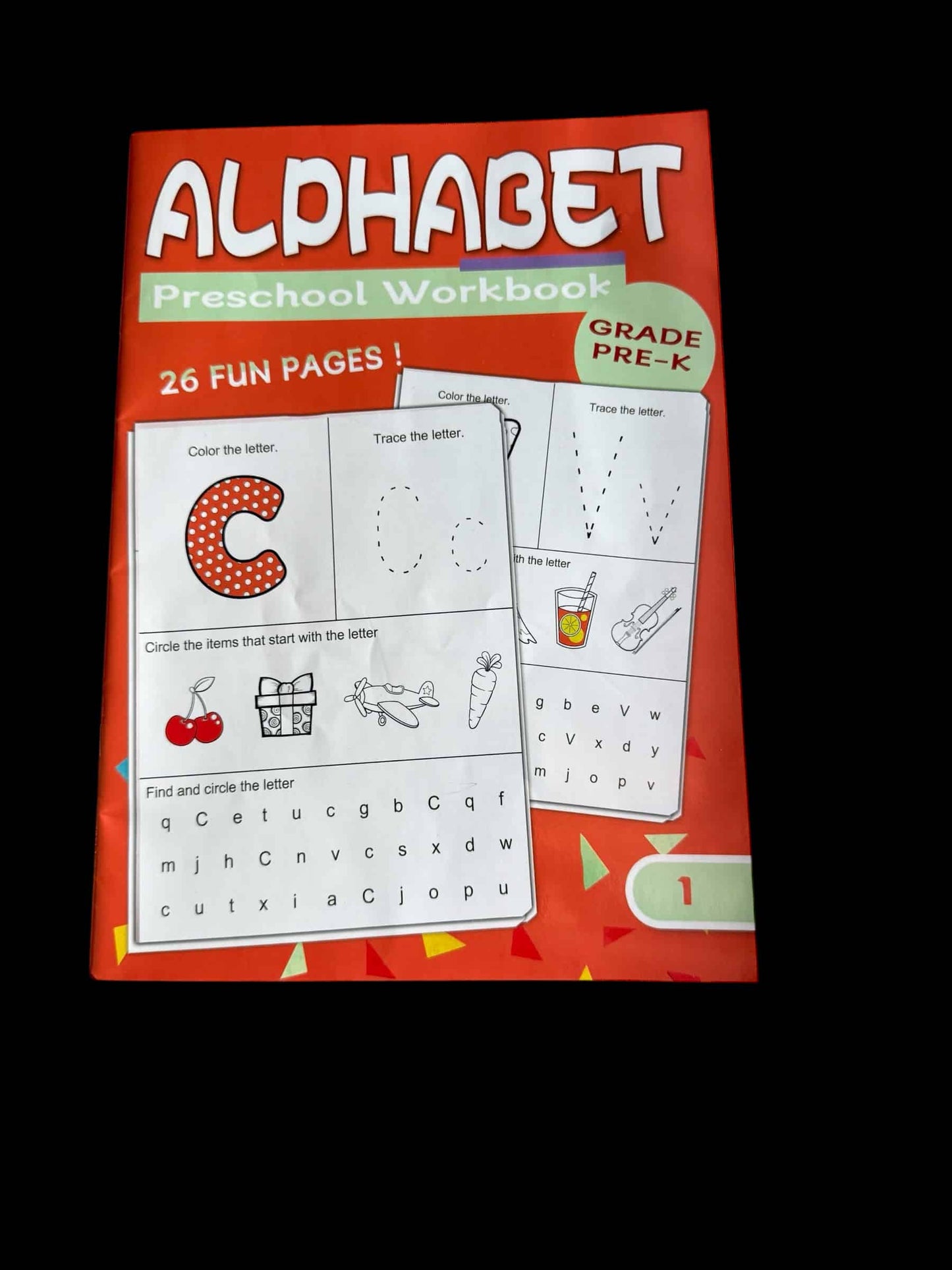 Alphabet Preschool Workbook/9pc Stationary Set