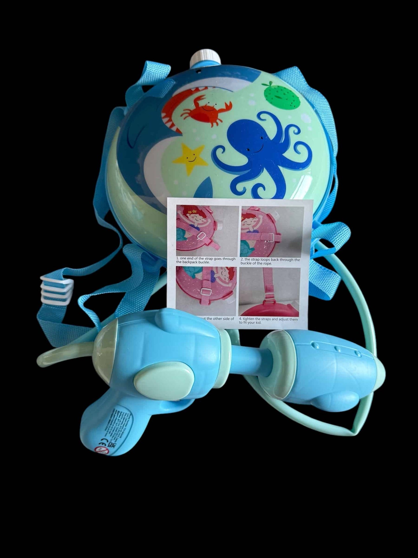 Shark Water Blaster Backpack  - Blue (900ml)