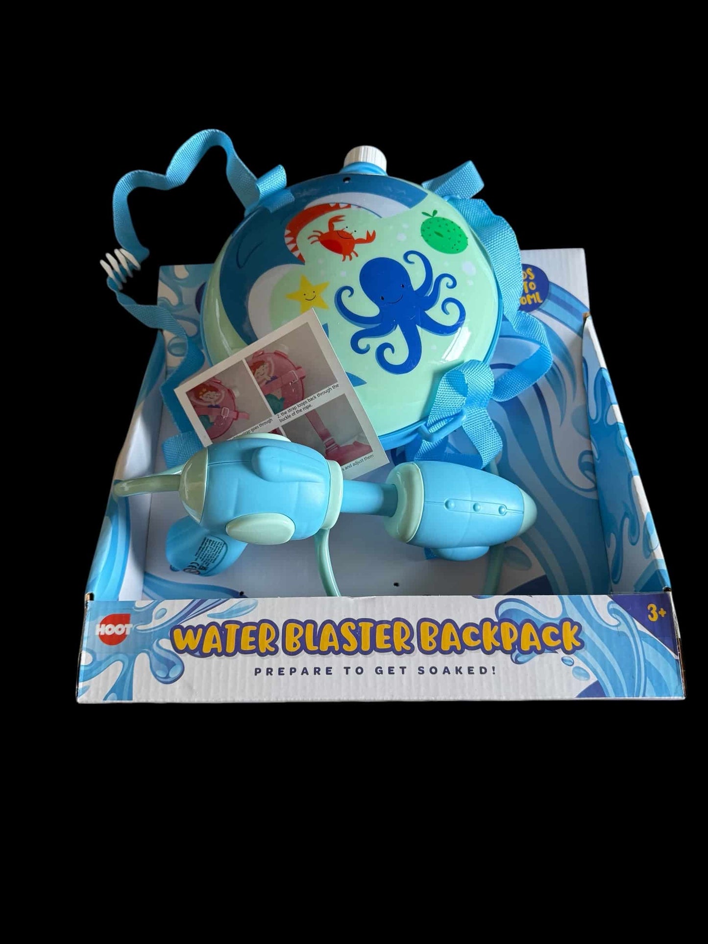 Shark Water Blaster Backpack  - Blue (900ml)