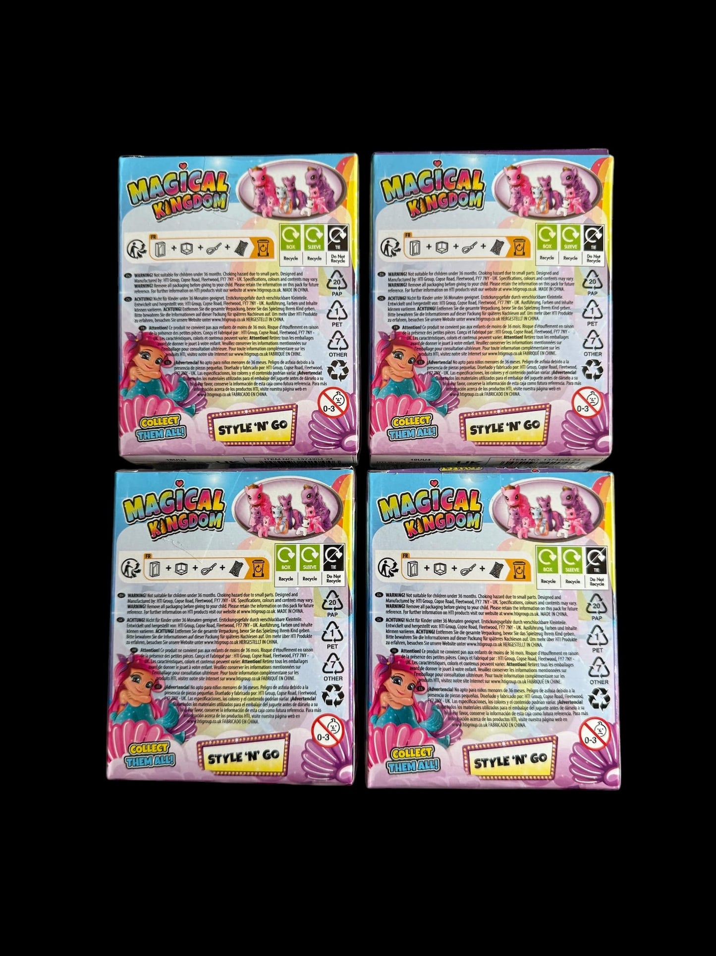 Magical Kingdom Style'N' Go Unicorn Beauty Play Sets - 4 Pack