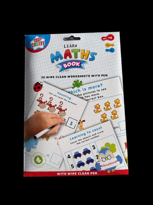 Kids Maths and Numbers Wipe Clean Worksheets