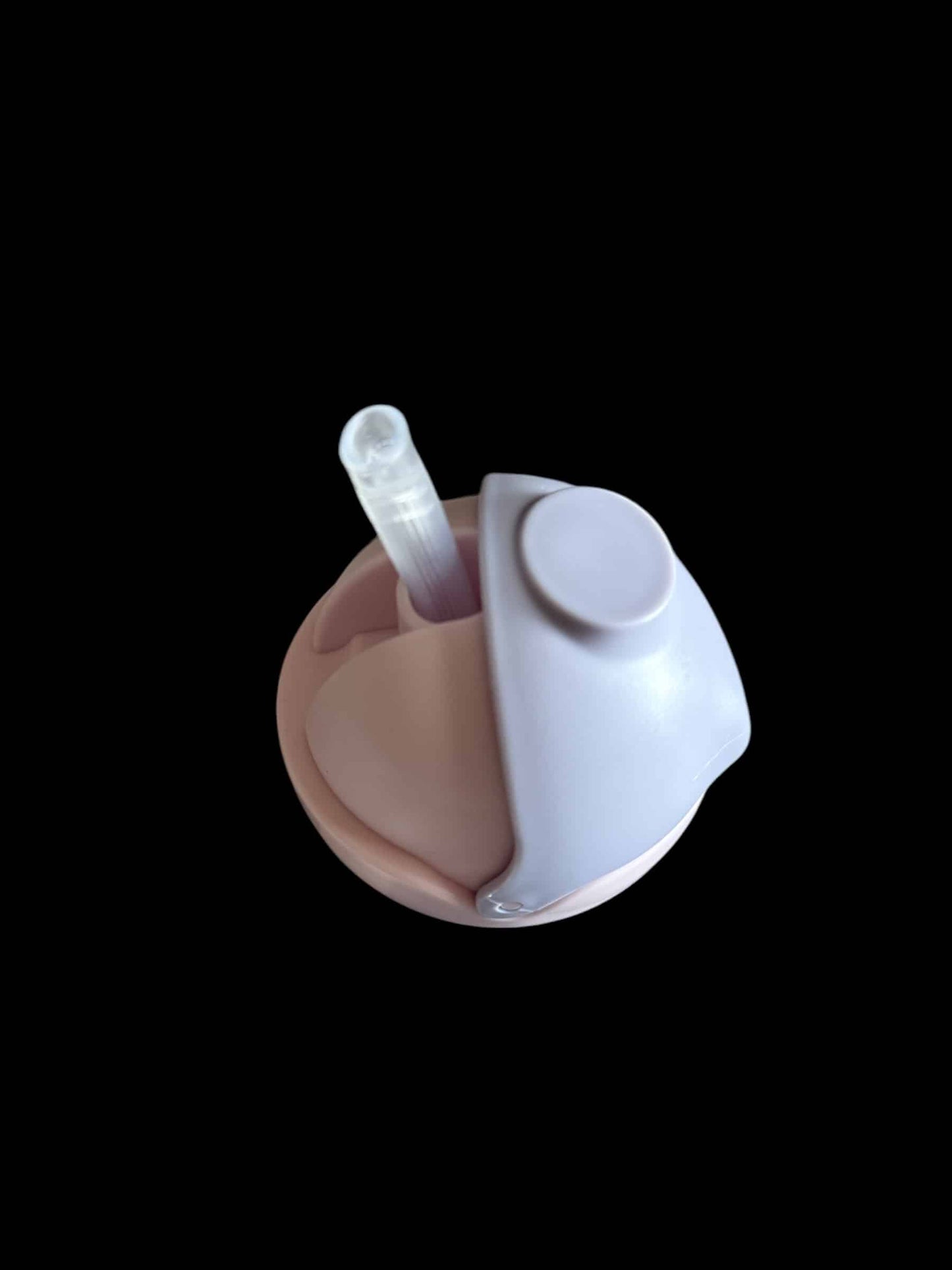 Pink Toddler Cartoon Print 250ml Drinking Bottle with Straw