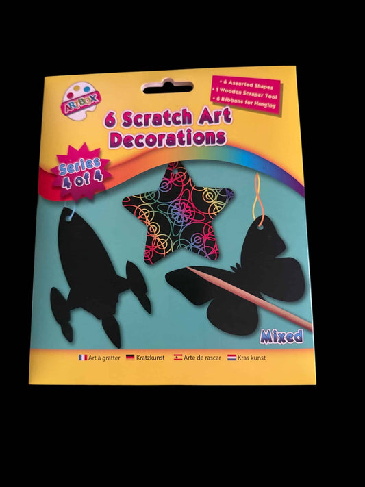 Scratch Art Decorations 6 Pack