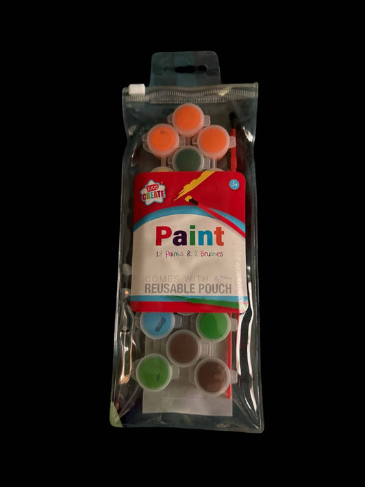 20pc Assorted Paint and Paint Brushes