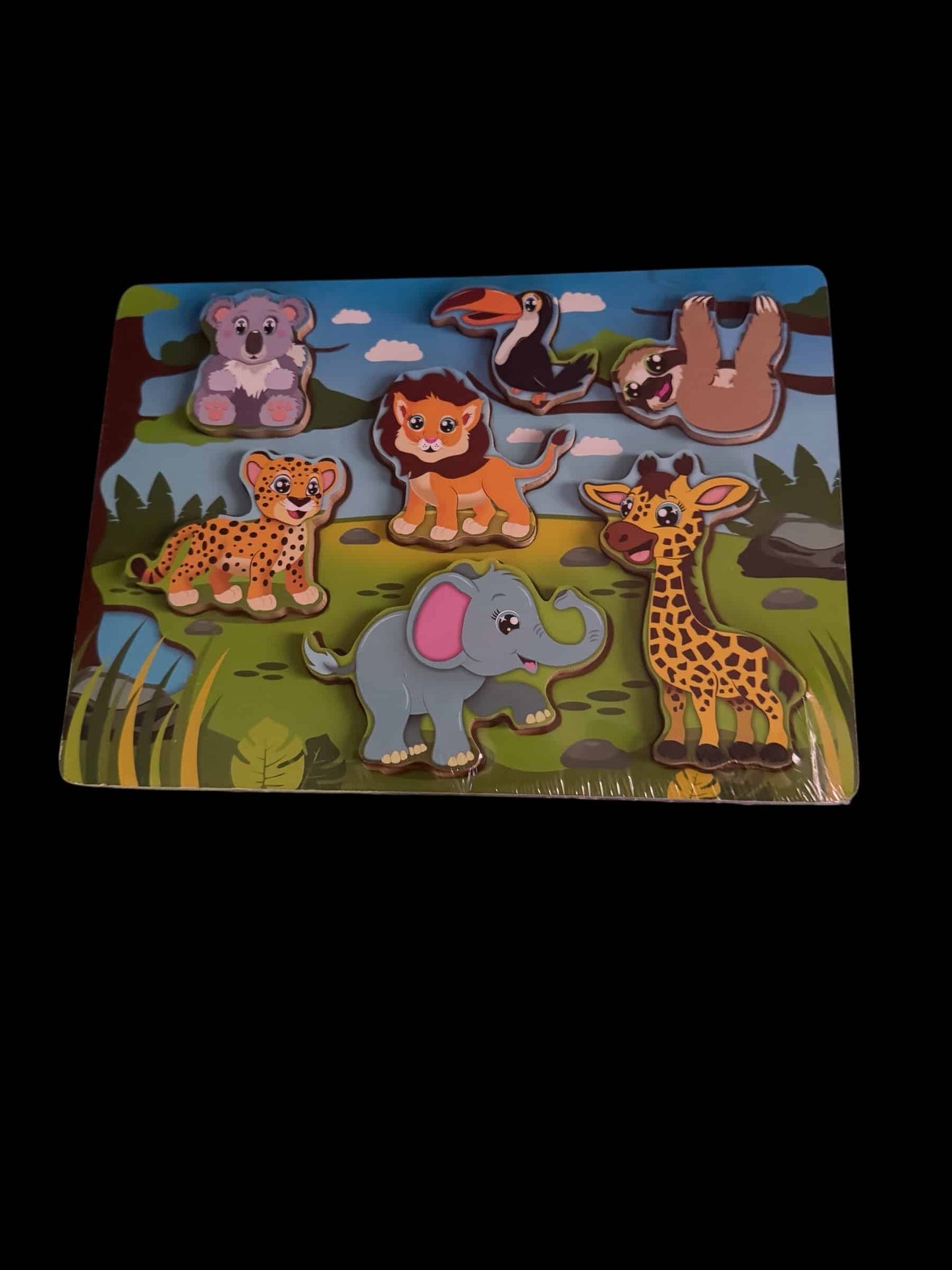 Chunky Animal Adventure Wood Puzzle - Elephant