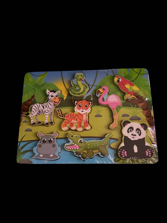 Chunky Animal Adventure Wood Puzzle - Snake