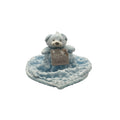 Soft Touch Baby Comfort Blanket Blue featuring a cute bear design, perfect for soothing infants and promoting sensory development.