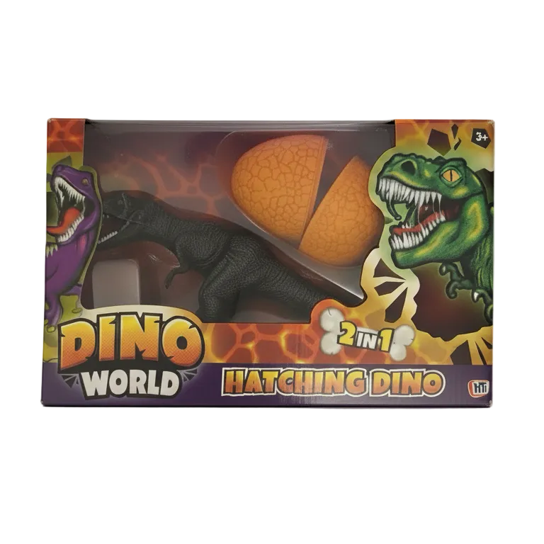 Dino World 2-in-1 Hatching Dinosaur Toy - T Rex (Orange Egg)