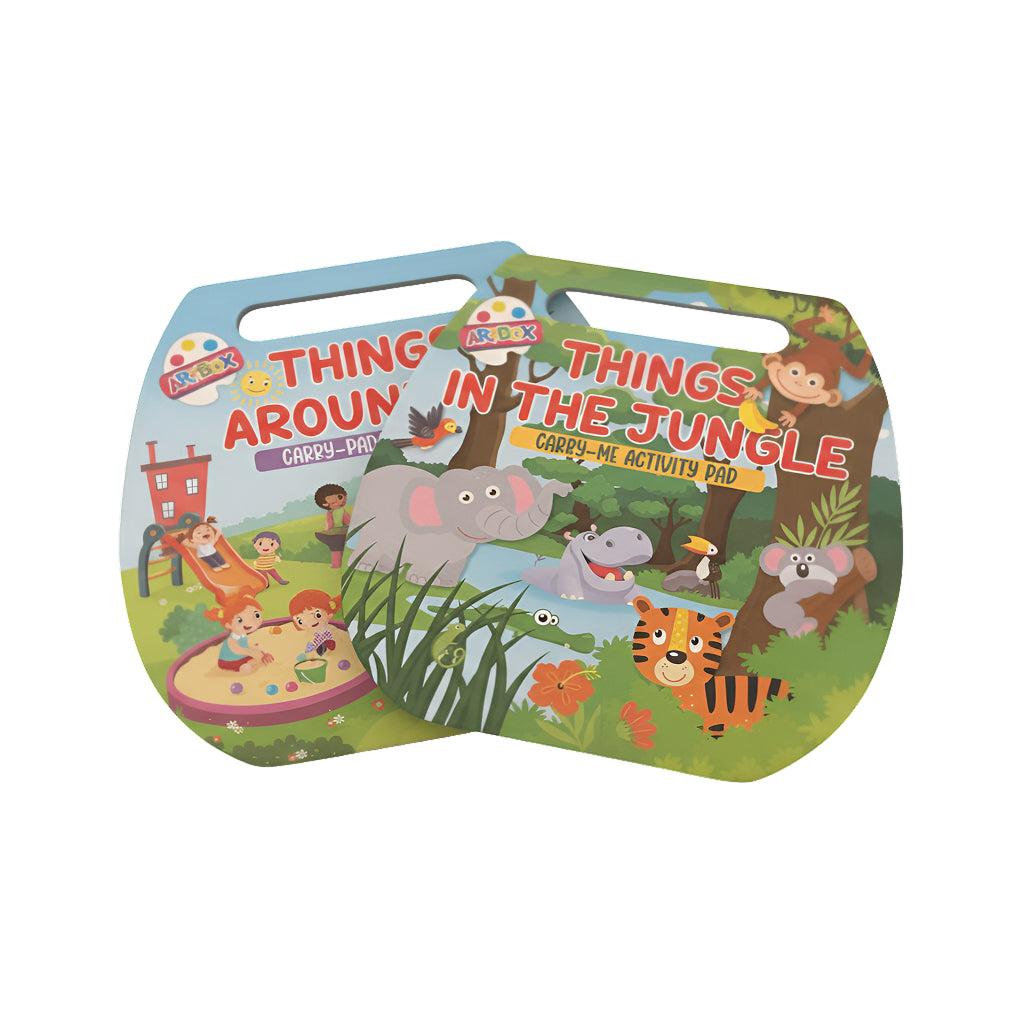 Things Around Me/Things in the Jungle - Carry-me Activity Pads