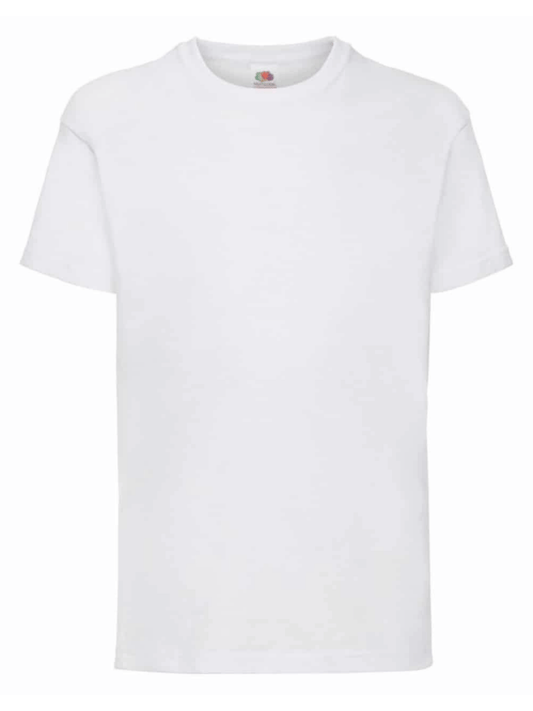 Kids Printed T-Shirt | White – Crew Neck