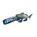 Grey Shark Comic Keychain, a fun Shark Keychain for Kids, ideal for bags or keys, colorful and collectible accessory.