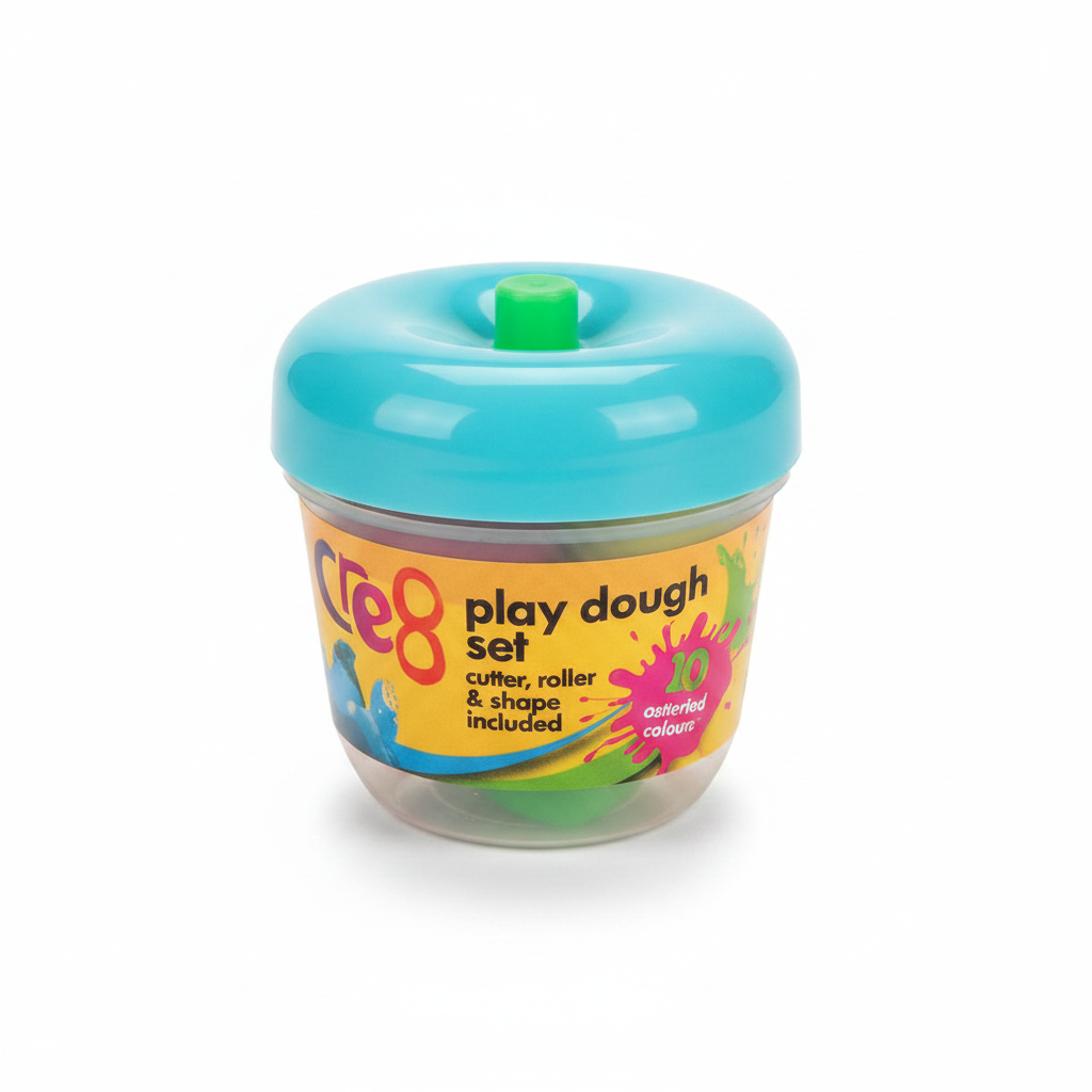 Cre8 Play Dough Set in apple-shaped container with blue lid on white background