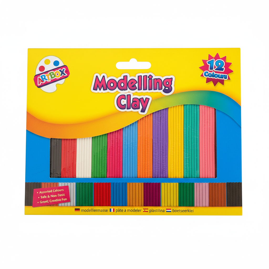 Artbox Modelling Clay 12 Colours on a clean white background