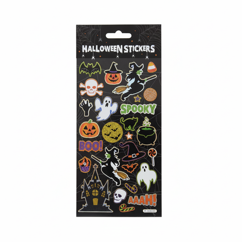 Halloween Spooky Black Large Foil Stickers