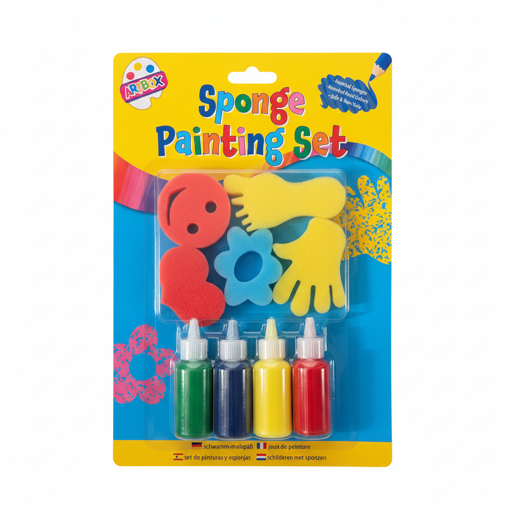 Artbox Sponge Painting Set on a clean white background