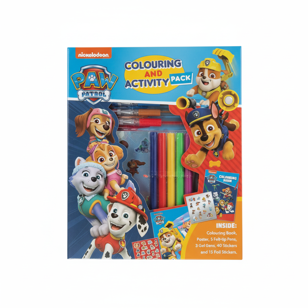 Paw Patrol Colouring and Activity Pack front facing on white background