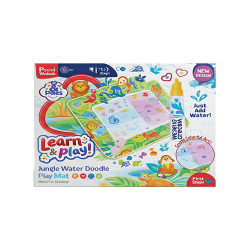 Jungle Water Doodle Play Mat for kids, featuring colorful designs and mess-free drawing with water.
