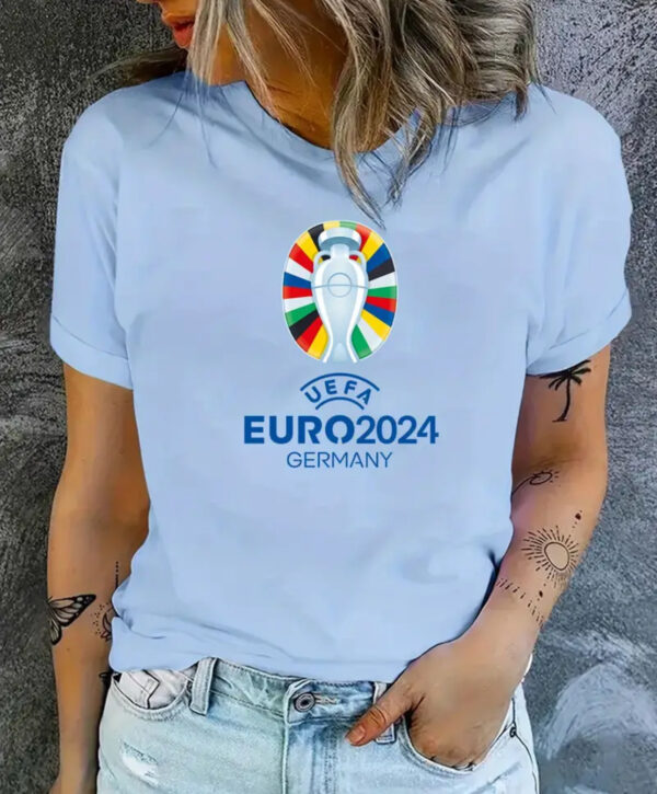 EURO 24 Women's Light Blue T Shirt