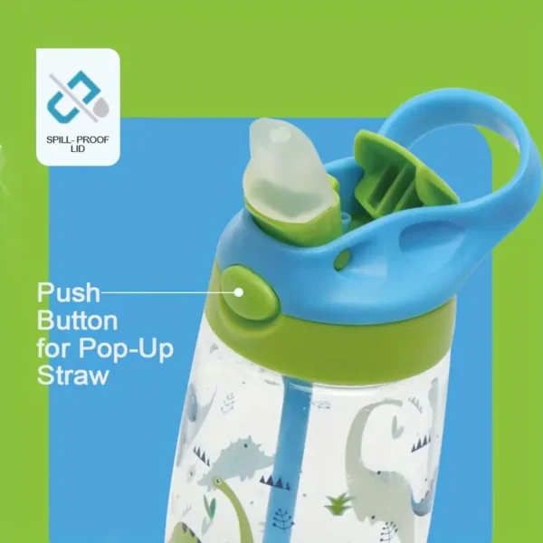 Toddler 500ml Sports Drinking Bottle with Straw - Image 4