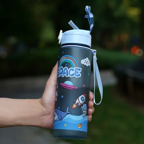 Kids Space 21oz Themed Water Bottle with Straw